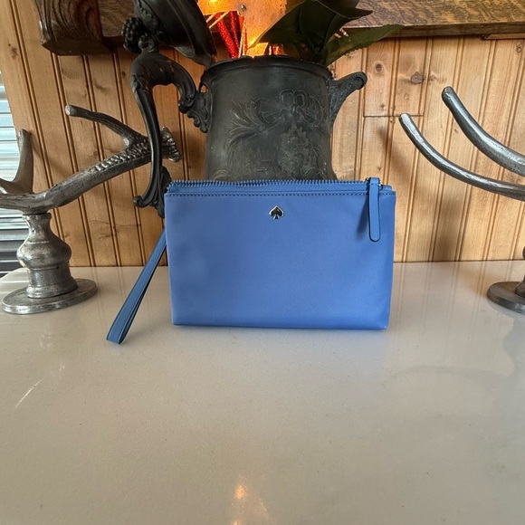 Kate Spade soft wallet. Blue in color. - Picture 1 of 5